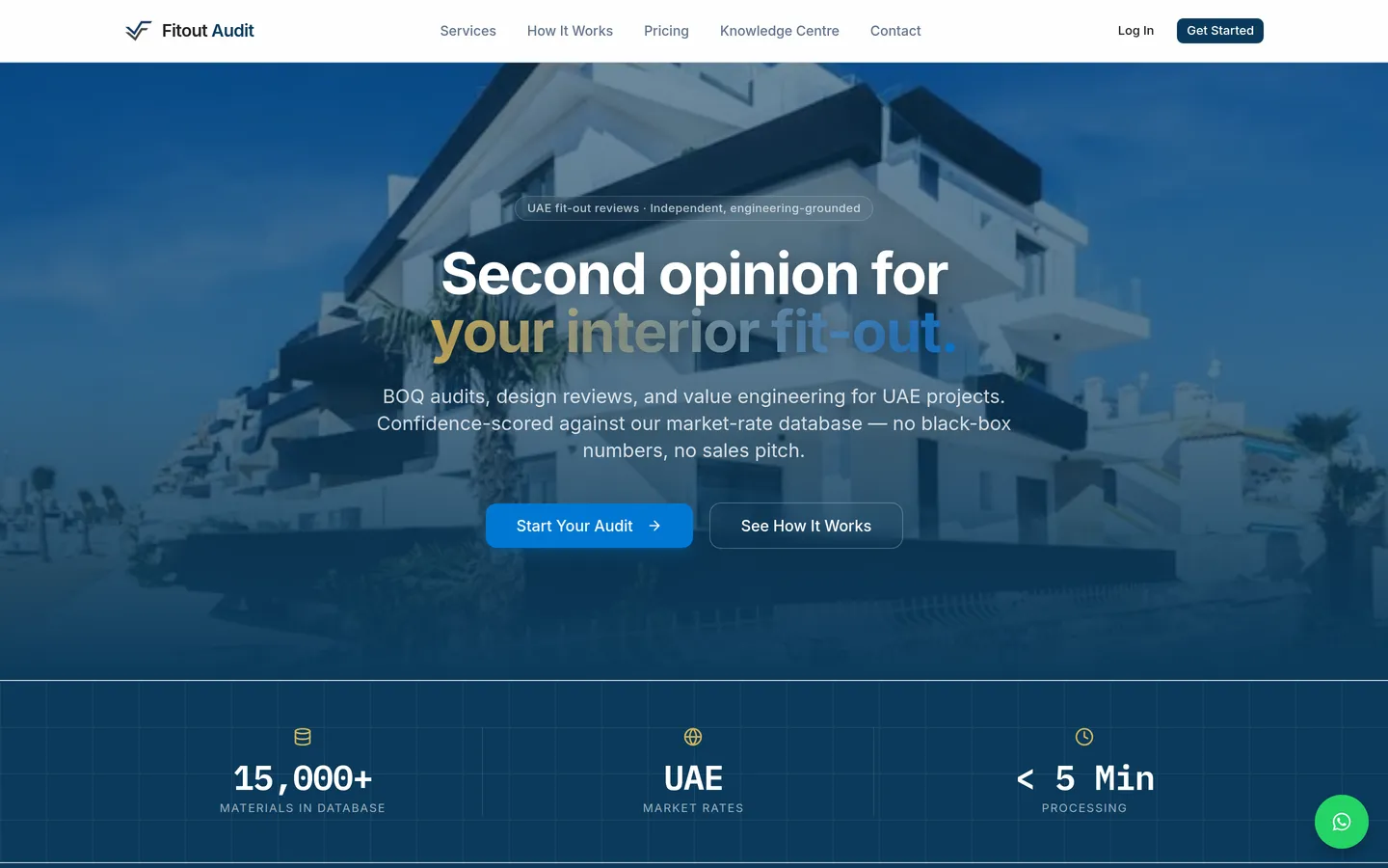 Homepage of FitoutAudit (fitoutaudit.com)