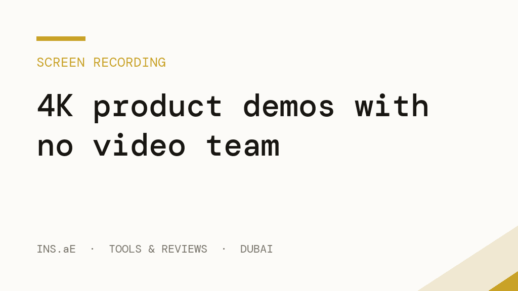 4K product demos with no video team: what Studio mode actually does